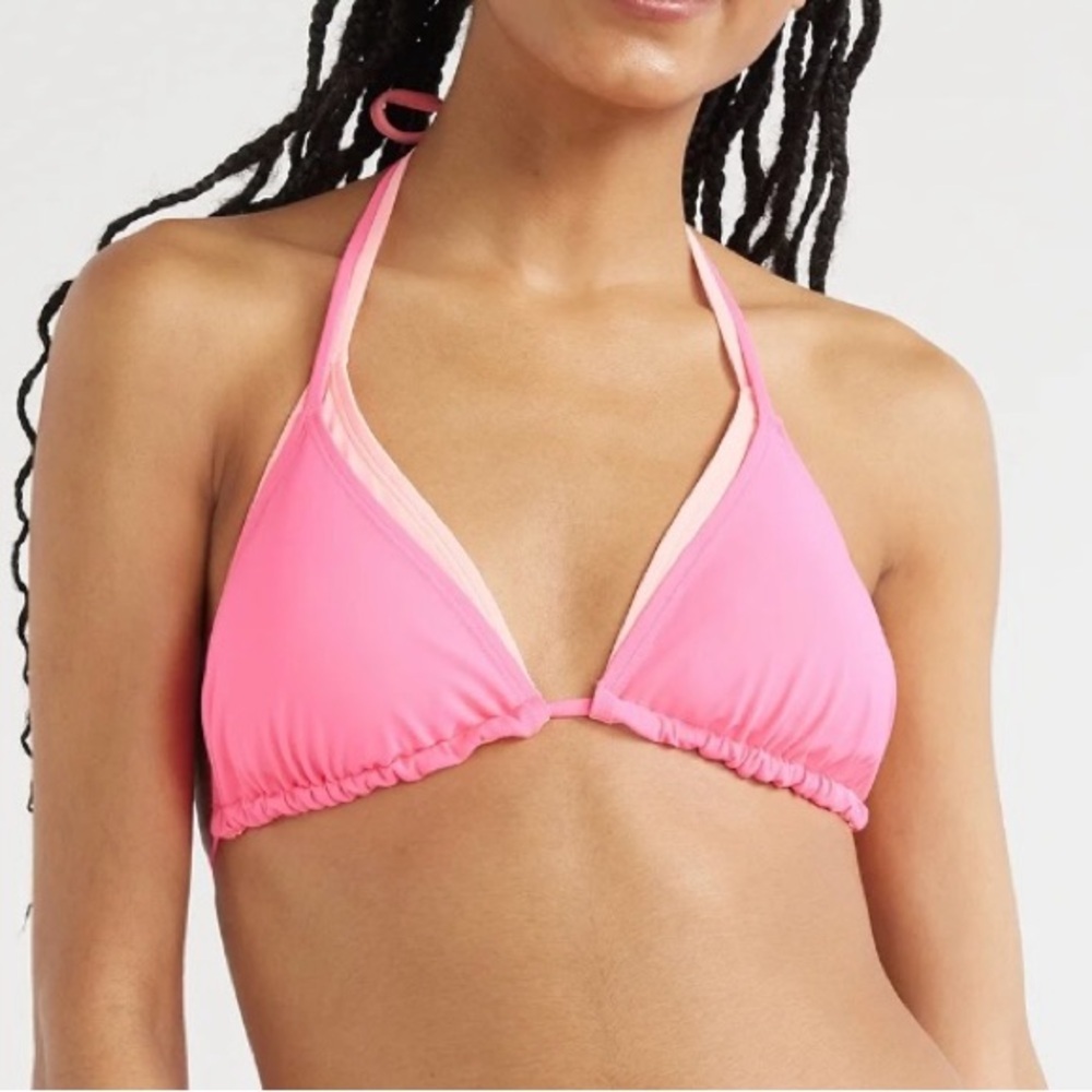 No Boundaries Juniors' Double Triangle Bikini Top